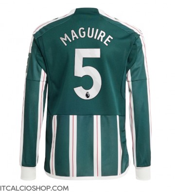 Manchester United Harry Maguire #5 Seconda Maglia 2023-24 Manica Lunga